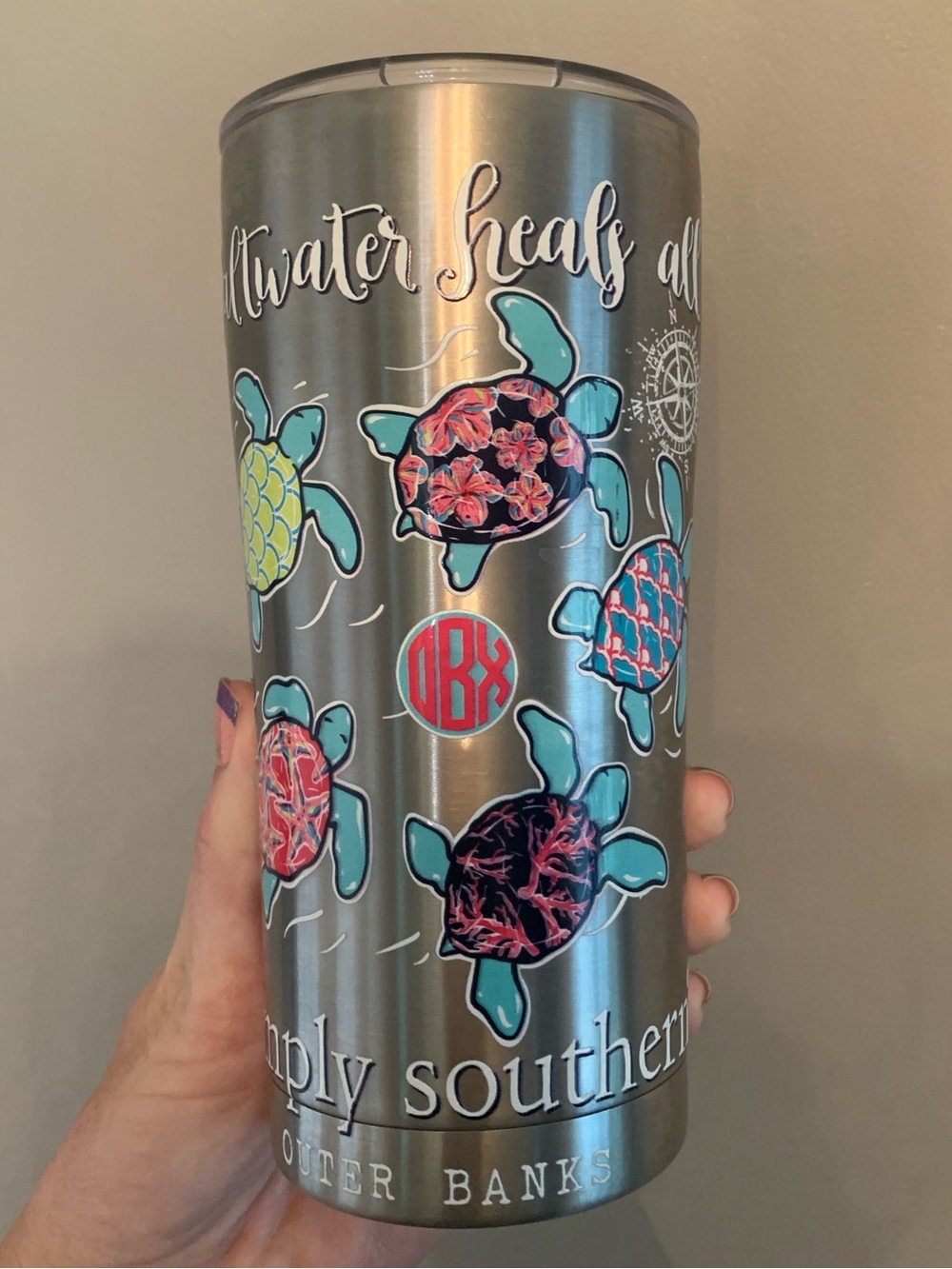 NWT Tervis 20oz Stainless Steel Tumbler Turtles Beach Summer Travel Cup